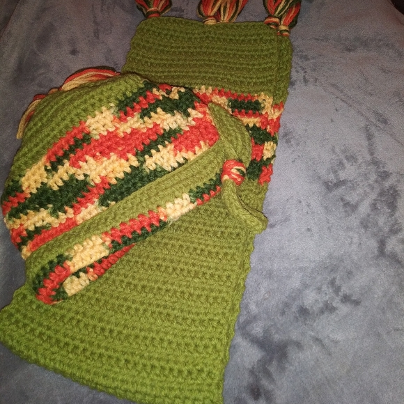 Toddler Hat & Scarf Set (green/multi colored) - Picture 2 of 3